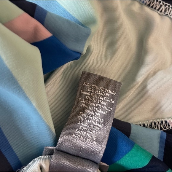 Aerie Small Medium Swimsuit High Neck Bikini Stripe Vacation  Beach Outfits Swim - Picture 12 of 13